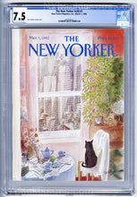 Load image into Gallery viewer, New Yorker magazine March 1 1982 Jean-Jacques Sempe NYC black cat CGC 7.5 VF-