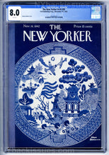 Load image into Gallery viewer, New Yorker magazine November 14 1942 Charles Addams Flying Tigers James Thurber The Catbird Seat first Morticia and Gomez Addams Family cartoon CGC 8.0 VF