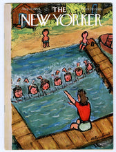Load image into Gallery viewer, New Yorker magazine August 21 1954 AKC kennel club profile Charles Addams witch daughter Can I Borrow The Broom Tonight? VF