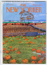 Load image into Gallery viewer, New Yorker magazine October 28 1972 pumpkin field Woody Allen Bobby Fischer VERY FINE