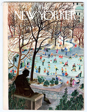Load image into Gallery viewer, New Yorker magazine February 4 1961 Central Park ice skating Maeve Brennan