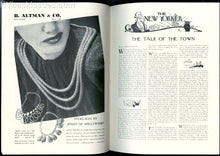 Load image into Gallery viewer, New Yorker magazine September 23 1939 H.L Mencken story Bemelmans VERY FINE