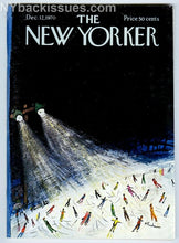 Load image into Gallery viewer, New Yorker magazine December 12 1970 ice skating at night Donald Barthelme