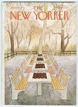 Load image into Gallery viewer, New Yorker magazine September 29 1975 park chess tables VERY FINE