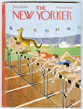 Load image into Gallery viewer, New Yorker magazine November 24 1956 kangaroo hurdling race NEAR MINT