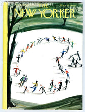 Load image into Gallery viewer, New Yorker magazine March 5 1960 ice skating skaters park lake NEAR MINT