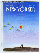 Load image into Gallery viewer, New Yorker magazine August 31 1987 solar system sun planets orbits
