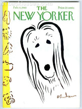 Load image into Gallery viewer, New Yorker magazine February 13 1965 Abe Birnbaum Afghan Hound VERY FINE