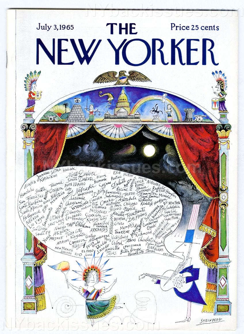 New Yorker magazine July 3 1965 Saul Steinberg Dr Marie Nyswander NM