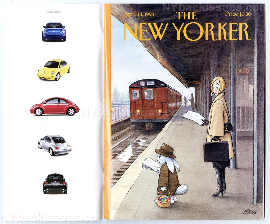New Yorker magazine April 13 1998 Easter Bunny subway Garry Shandling NM