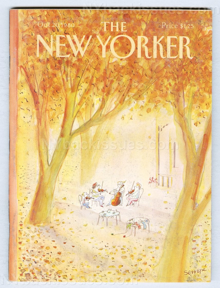 New Yorker magazine October 20 1980 Sempe fall foliage Bonnie Ann Mason Shiloh