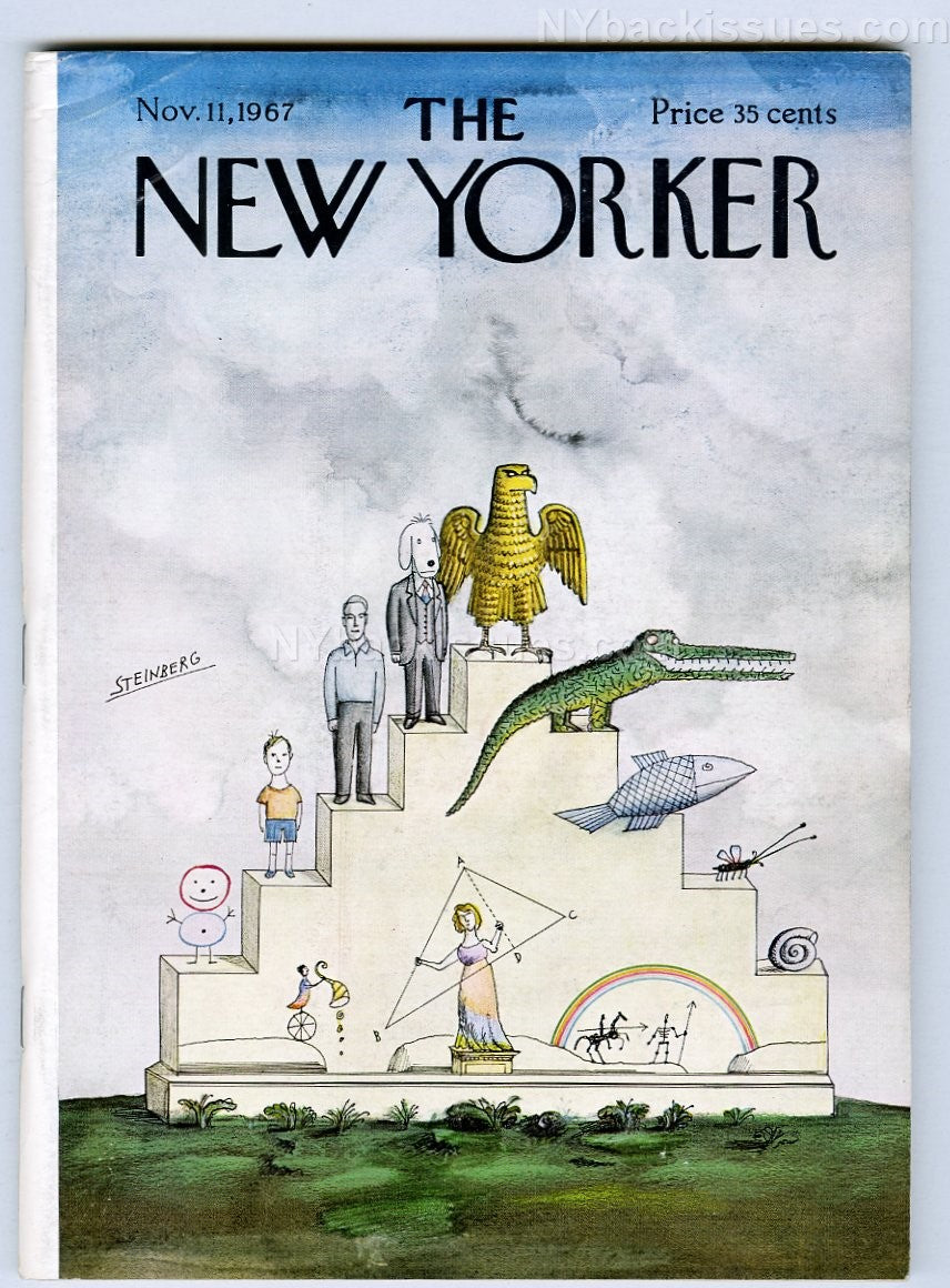 New Yorker magazine November 11 1967 Saul Steinberg Donald Barthelme