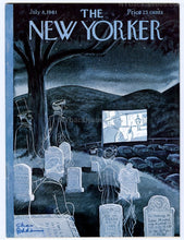 Load image into Gallery viewer, New Yorker magazine July 8 1961 Charles Addams graveyard drive-in John O&#39;Hara
