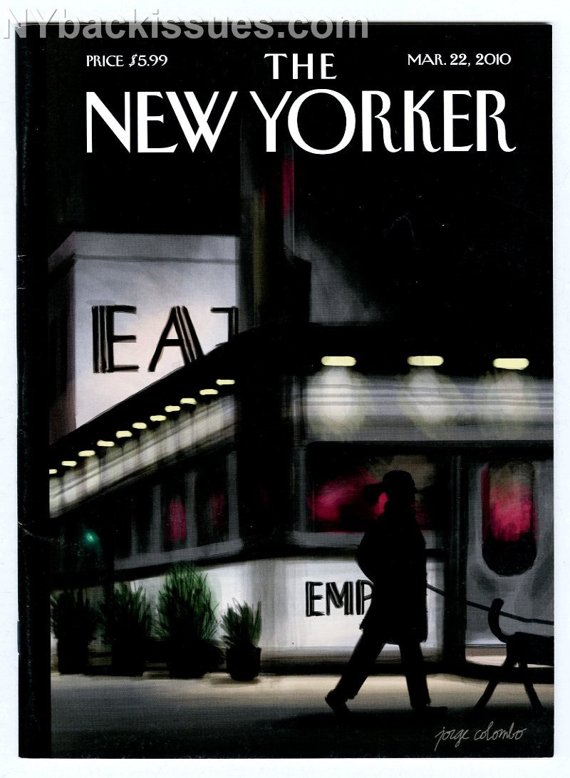 New Yorker magazine March 22 2010 New York CIty Empire Diner VF NO LABEL