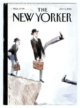 Load image into Gallery viewer, New Yorker magazine July 4 2016 Monty Python Silly Walk off cliff Brexit theme VF NO LABEL
