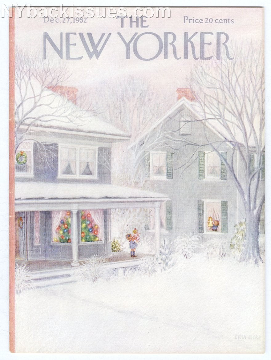 New Yorker magazine December 27 1952 Charles Addams Family Xmas Saul Bellow