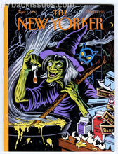 Load image into Gallery viewer, New Yorker magazine November 1 1993 Charles Burns Halloween witch cat NO LABEL NO UPC NEAR MINT

