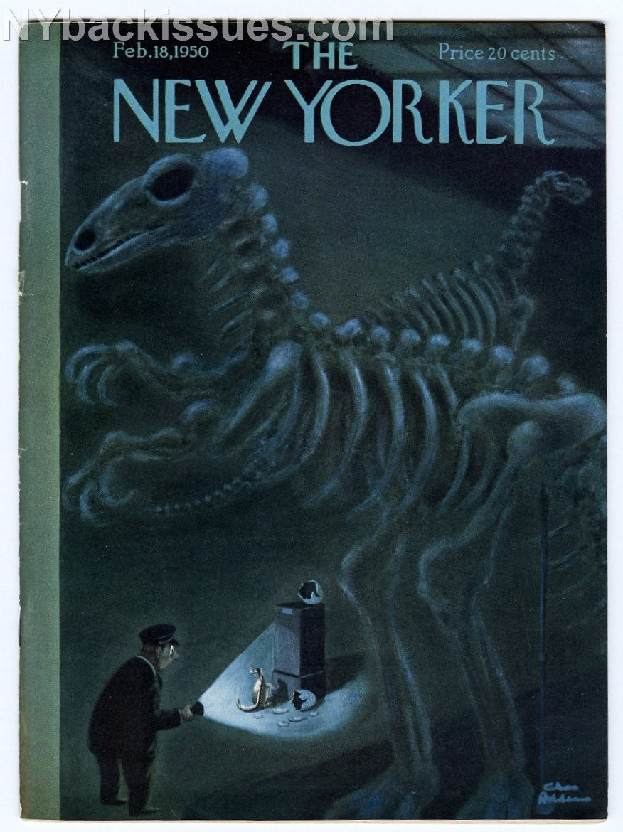 New Yorker magazine February 18 1950 Charles Addams baby dinosaur Frank O'Connor