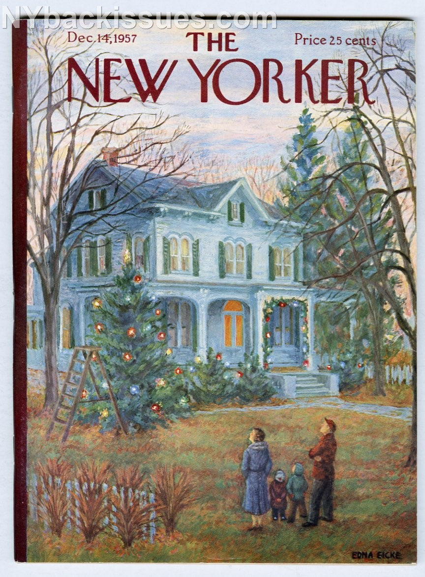 New Yorker magazine December 14 1957 Dorothy Parker's last story Xmas tree FINE