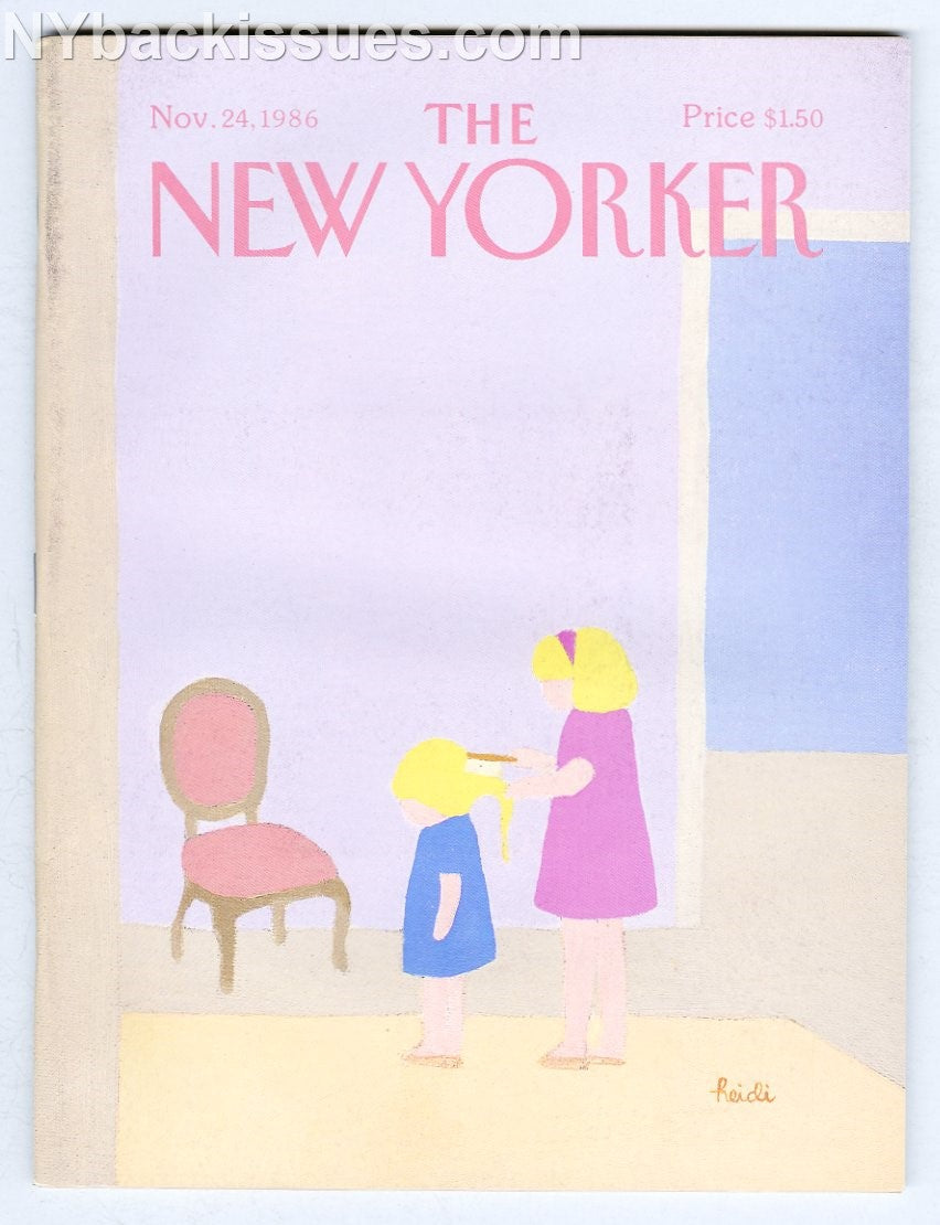 New Yorker magazine November 24 1986 Susan Sontag The Way We Live Now AIDS landmark story VERY FINE