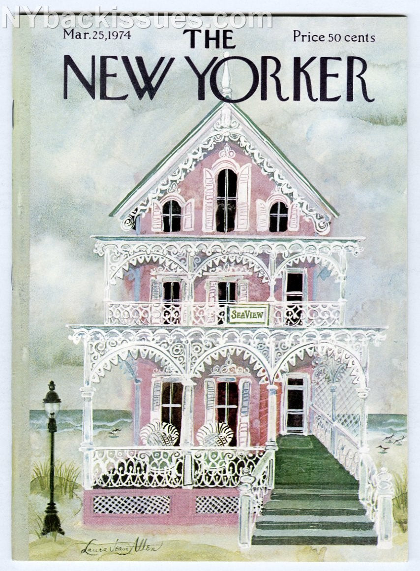 New Yorker magazine March 25 1974 lace house Naomi Lazard Tess Gallagher NM