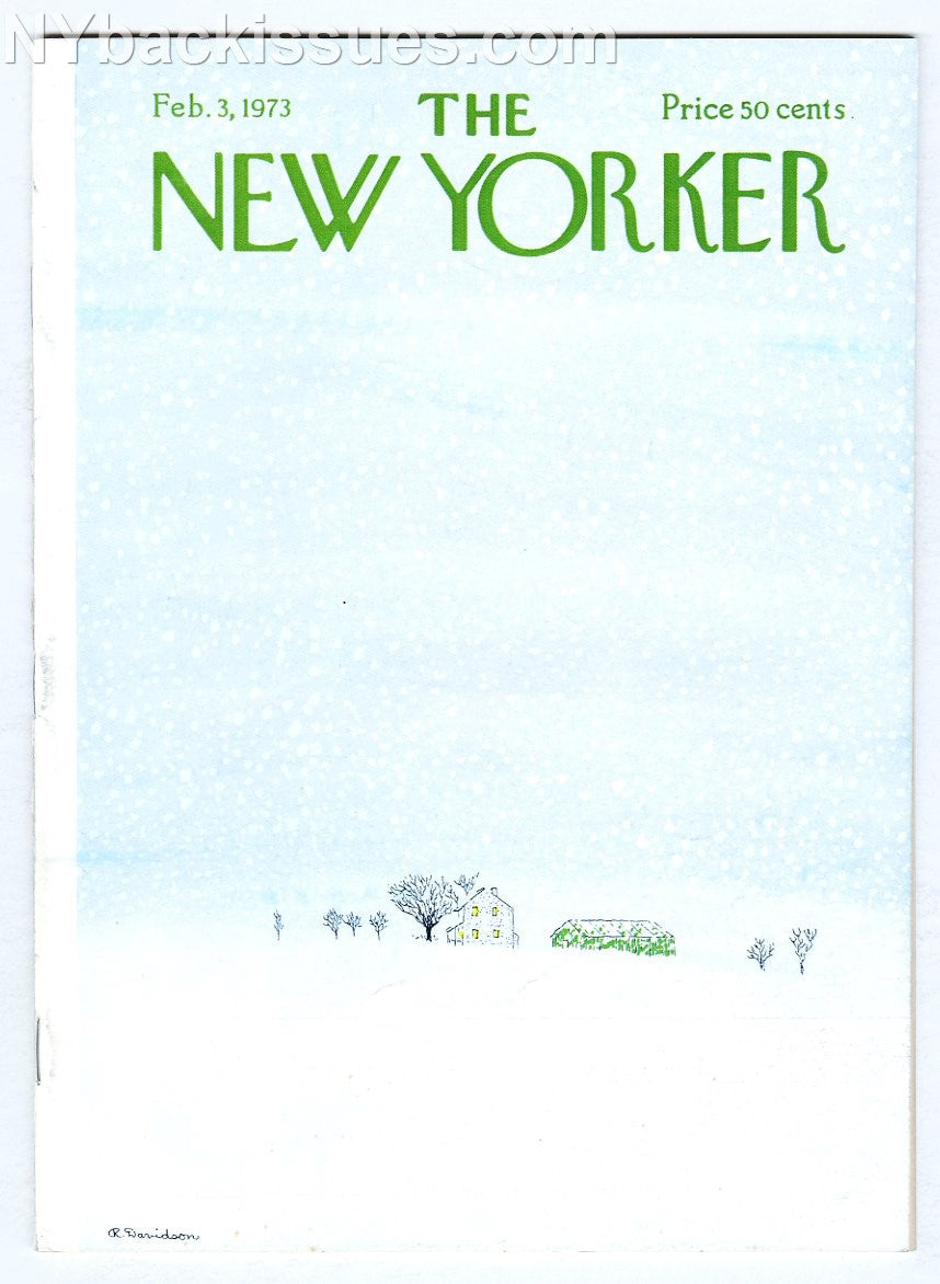 New Yorker magazine February 3 1973 Isaac Bashevis Singer E B White Secretariat