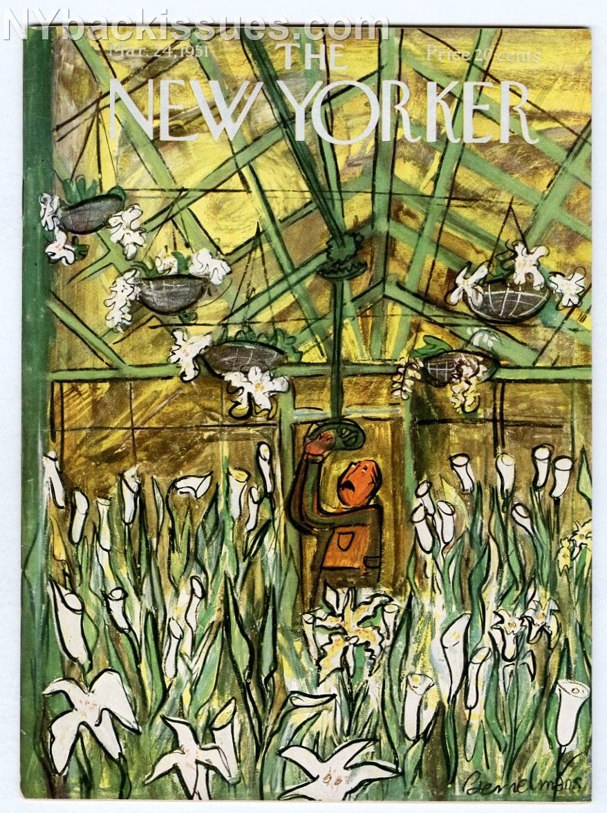 New Yorker magazine March 24 1951 Ludwig Bemelmans Easter lily John Cheever VFNM