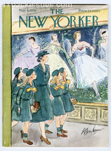 Load image into Gallery viewer, New Yorker magazine May 9 1959 Wednesday Addams doll cartoon Bennett Cerf FVF

