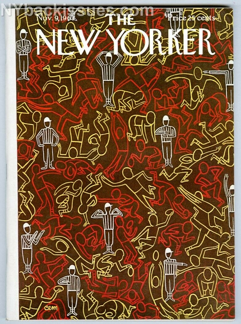 New Yorker magazine November 9 1963 football team players NEAR MINT
