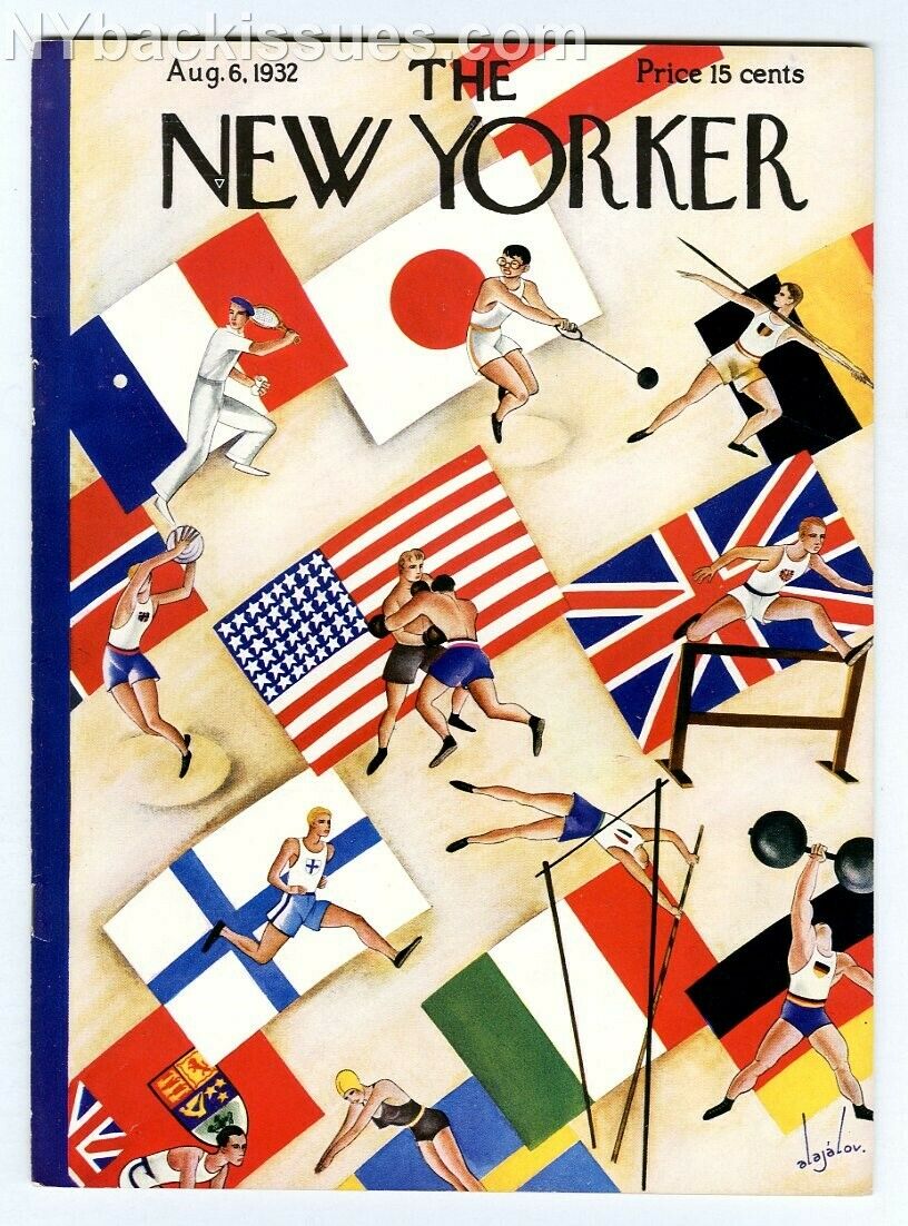 New Yorker magazine August 6 1932 L.A. Olympics Robert Benchley VERY FINE