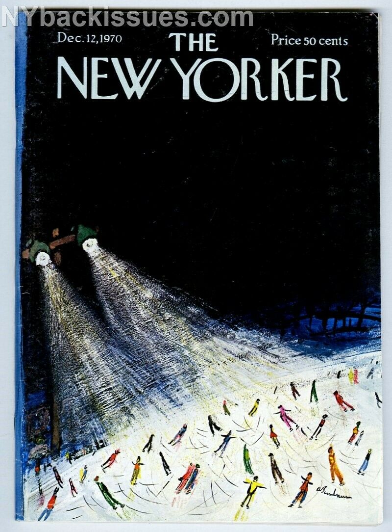 New Yorker magazine December 12 1970 ice skating at night Donald Barthelme