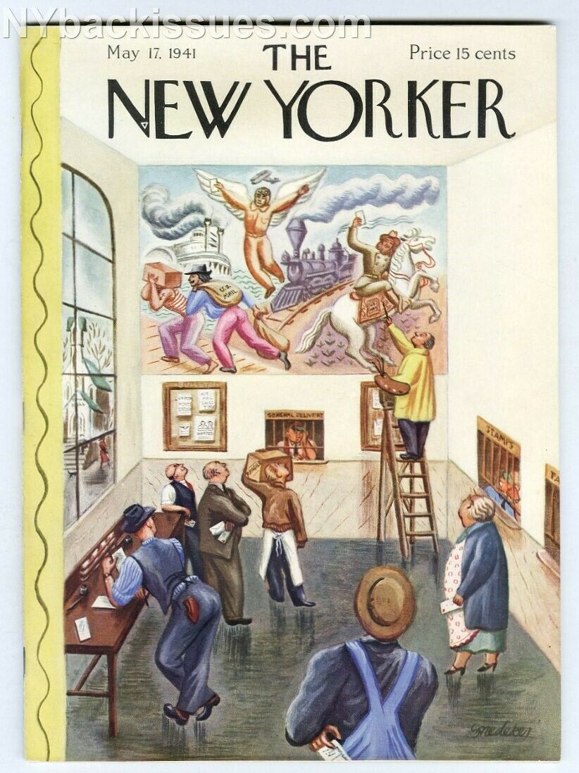 New Yorker magazine May 17 1941 USPS mural painter Virginia Snedeker VERY FINE