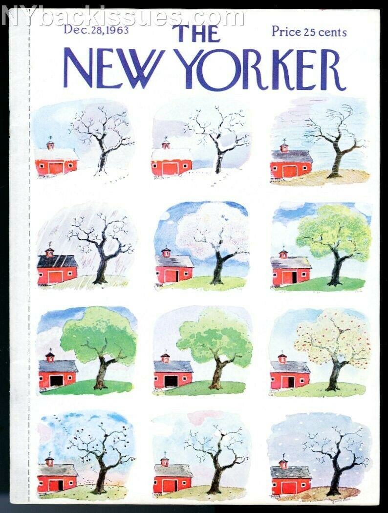 New Yorker magazine December 28 1963 Donald Barthelme 12 month cov NEAR MINT