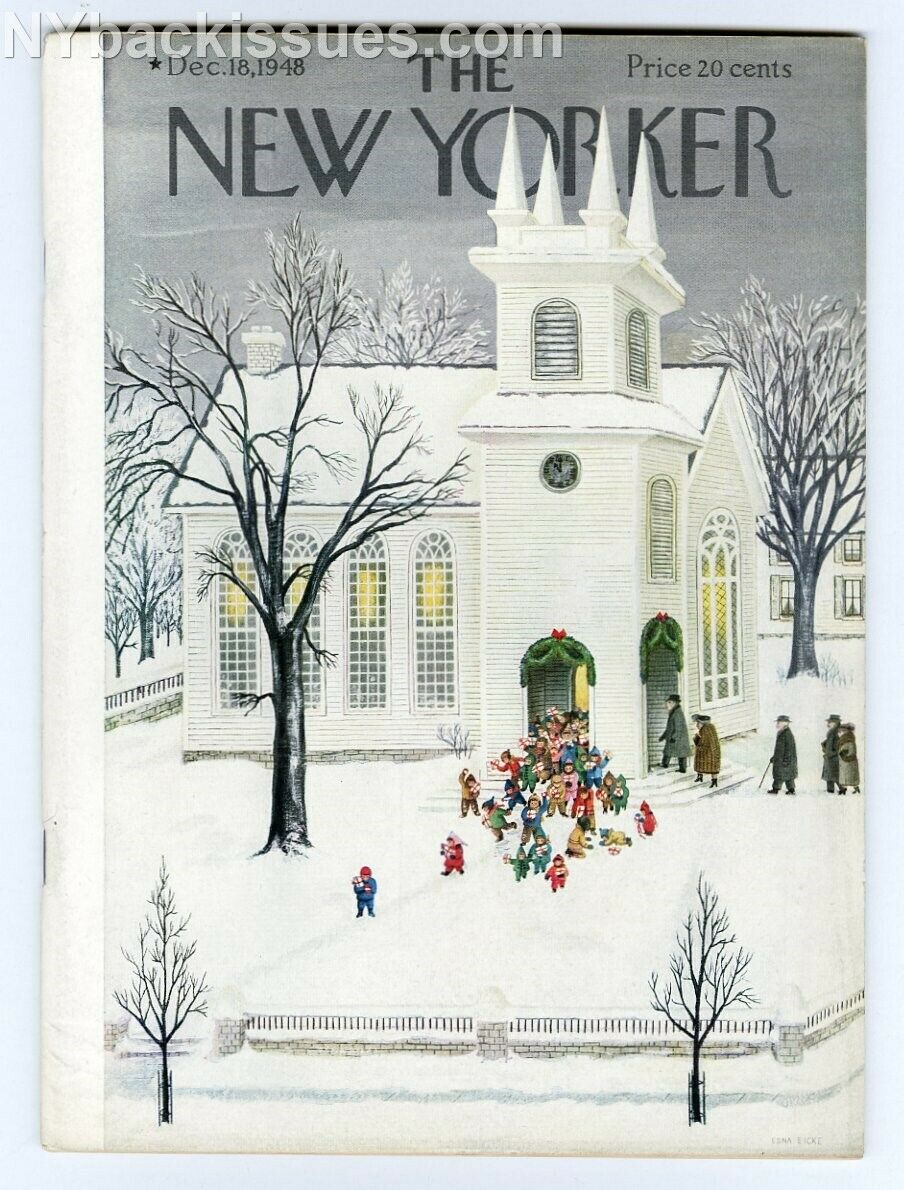 New Yorker magazine December 18 1948 New England Christmas church kids presents