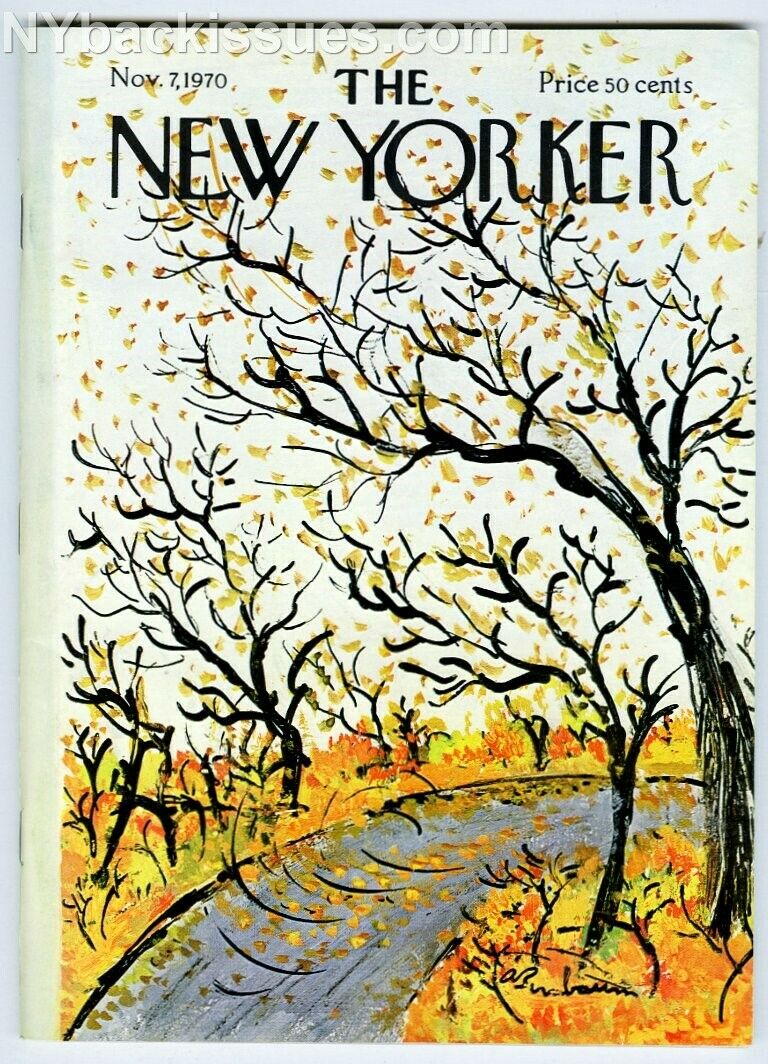 New Yorker magazine November 7 1970 autumn fall leaves foliage NEAR MINT