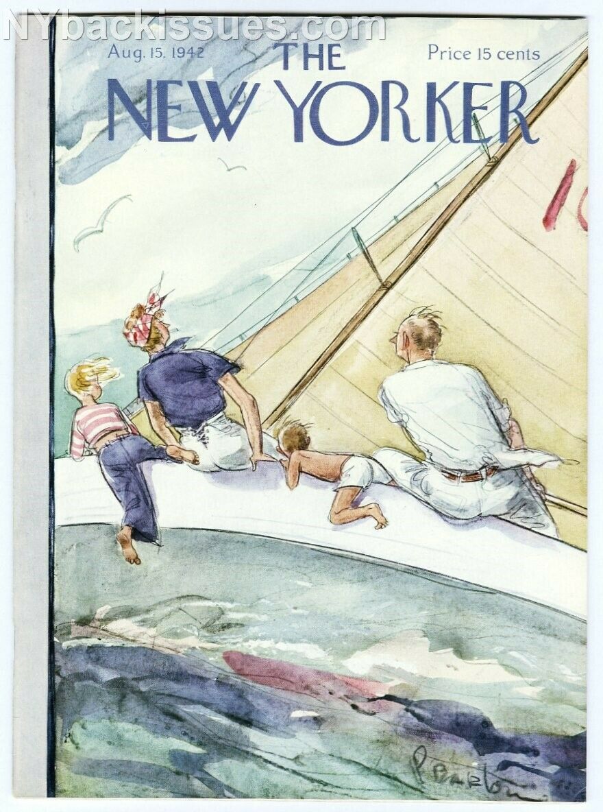 New Yorker magazine August 15 1942 sailboat Long Island Sound complete MINT