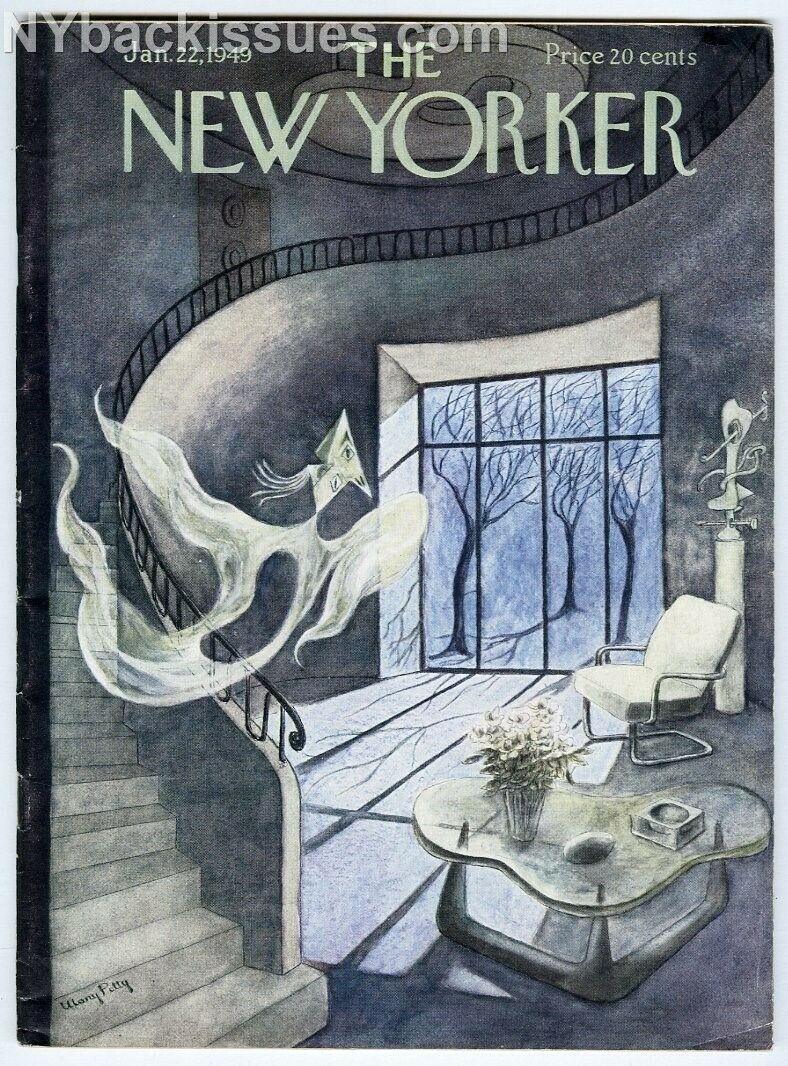 New Yorker magazine January 22 1949 cubist ghost modern house haunting FINE