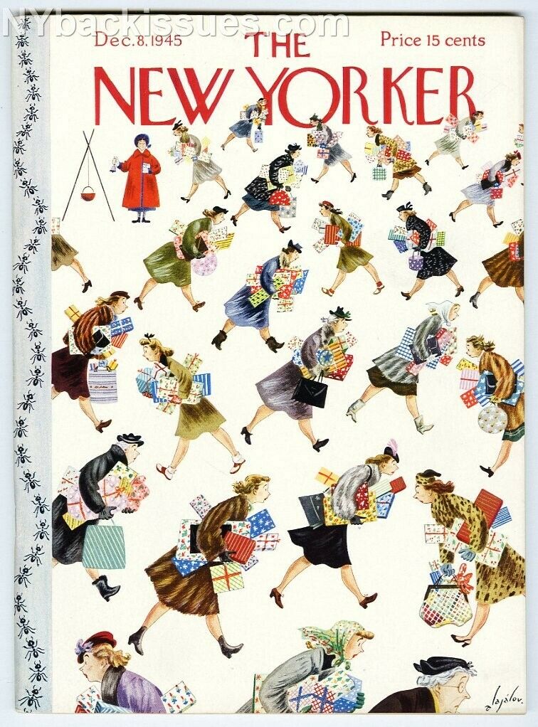 New Yorker magazine December 8 1945 Christmas shopping women presents VF NM