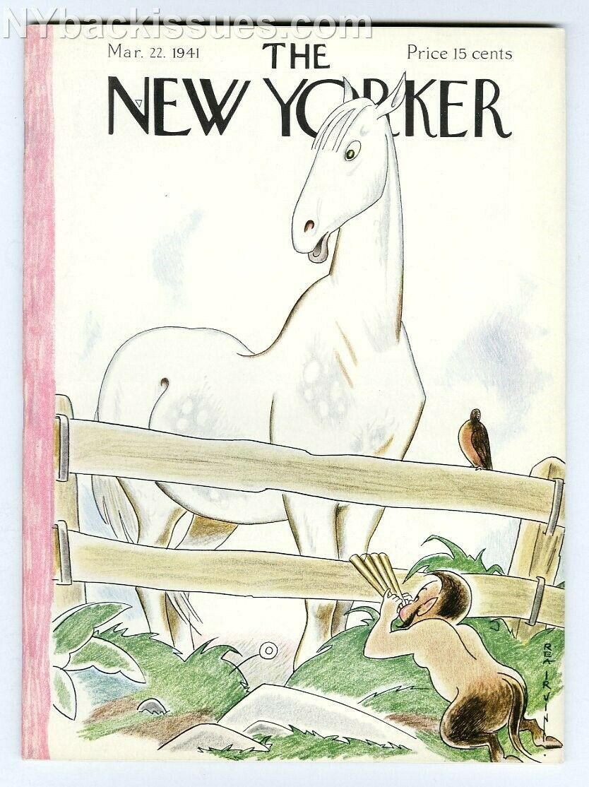 New Yorker magazine March 22 1941 Charles Addams Chessie kitten cartoon John Cheever Ludwig Bemelmans