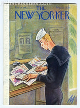 Load image into Gallery viewer, New Yorker magazine February 14 1942 Navy sailor writing Valentines NEAR MINT
