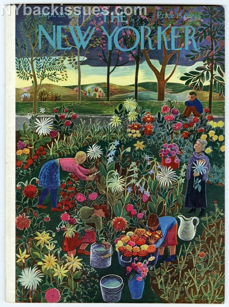 New Yorker magazine September 28 1946 exotic flower garden W.H. Auden NEAR MINT