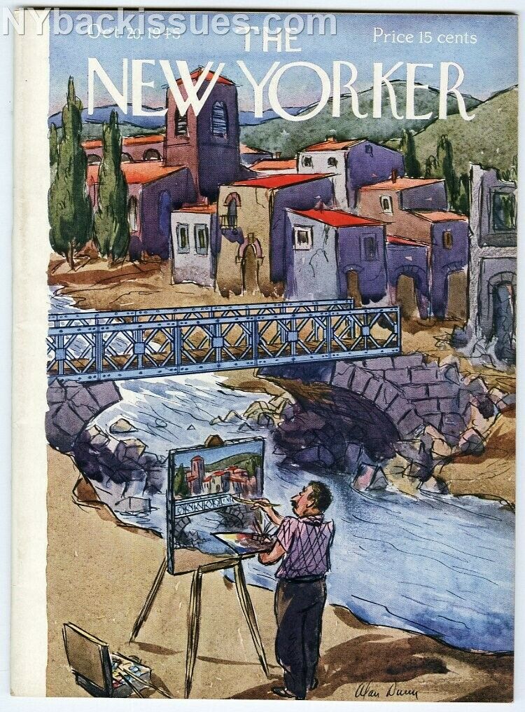 New Yorker magazine October 20 1945 Italy painter H.L. Mencken VERY FINE