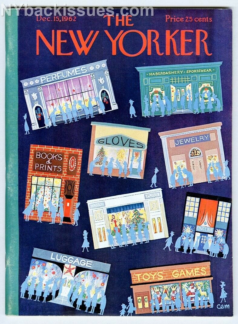New Yorker magazine December 15 1962 complete with Christmas shopping cover FINE