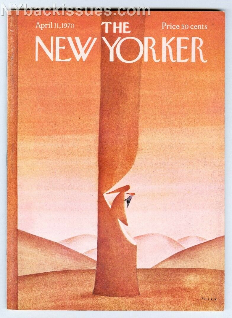 New Yorker magazine April 11 1970 Isaac Bashevis Singer Michael J Arlen Folon