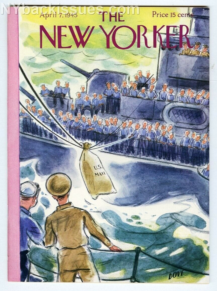 New Yorker magazine April 7 1945 Irwin Shaw Louise Field Cooper NEAR MINT
