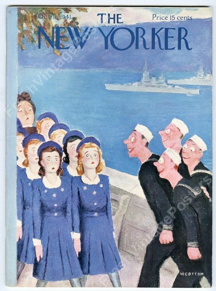 New Yorker magazine October 11 1941 girls sailors John Cheever Meyer Levin NM