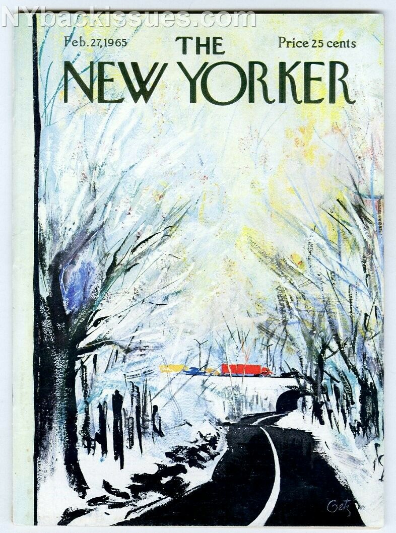 New Yorker magazine February 27 1965 Arthur Getz winter road