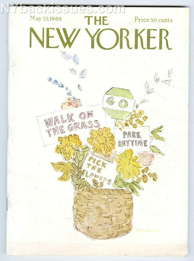 New Yorker magazine May 10 1969 flower basket Woody Allen