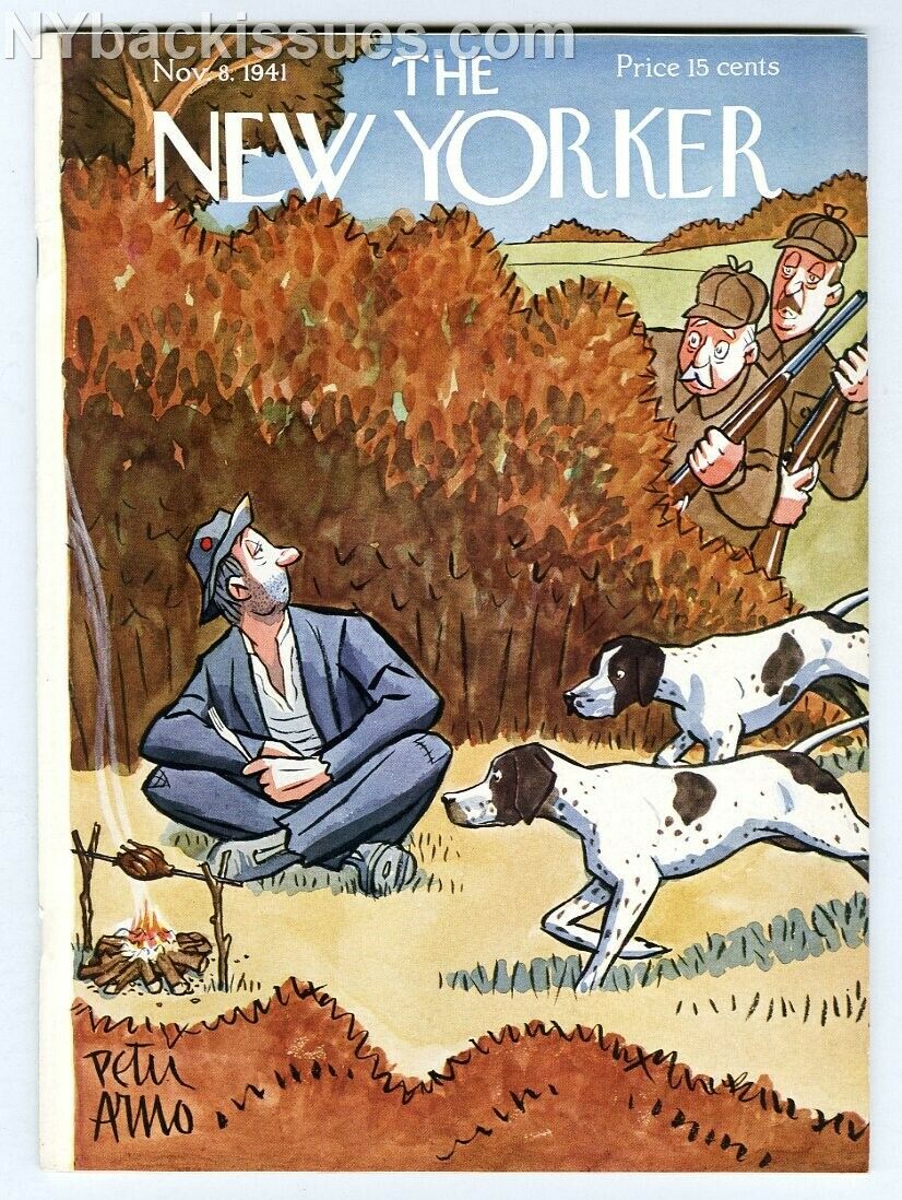 New Yorker magazine November 8 1941 hobo dinner pointer dogs VF NEAR MINT
