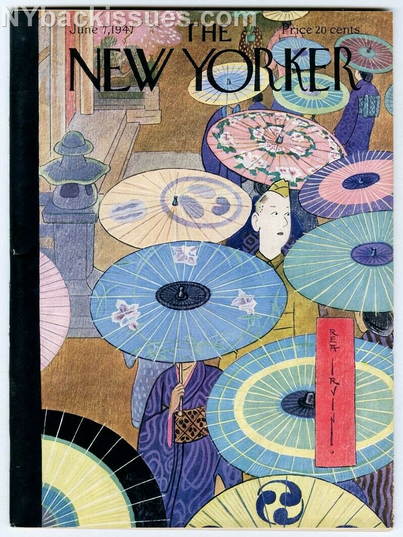New Yorker magazine June 7 1947 Japan Japanese parasol women VERY FINE